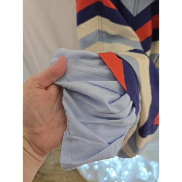 MAEVE Anthropologie SARA CHEVRON Sleeveless Fit And Flair Zip Pockets. SZ 12P - Picture 5 of 12